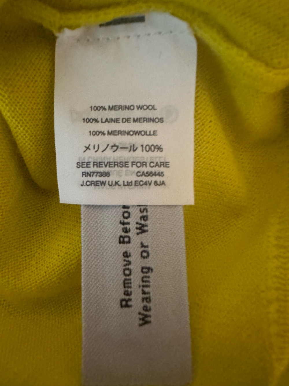 J. Crew Women’s Lightweight Merino Wool Sweater in Vibrant Yellow Size Large - Picture 13 of 14